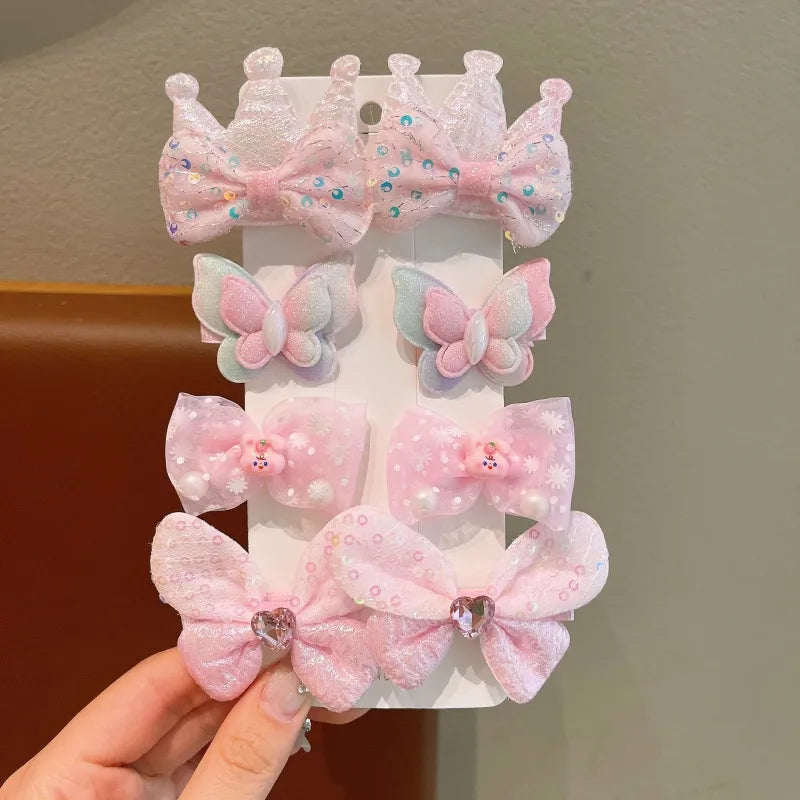 Cute Sweet Girl'S Flower Butterfly Bow Knot Cloth Hair Clip