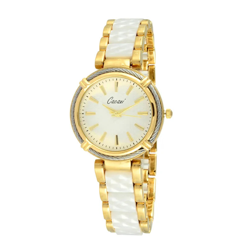 Simple Style Classic Style Solid Color Jewelry Buckle Quartz Watch