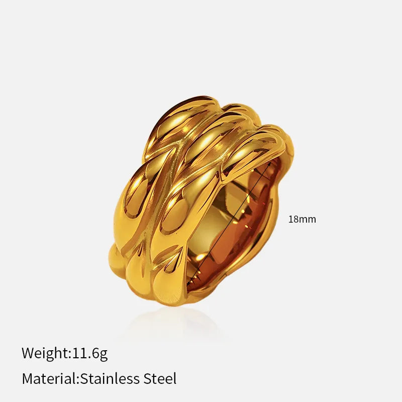Wholesale Jewelry Casual Elegant Solid Color 304 Stainless Steel Rings