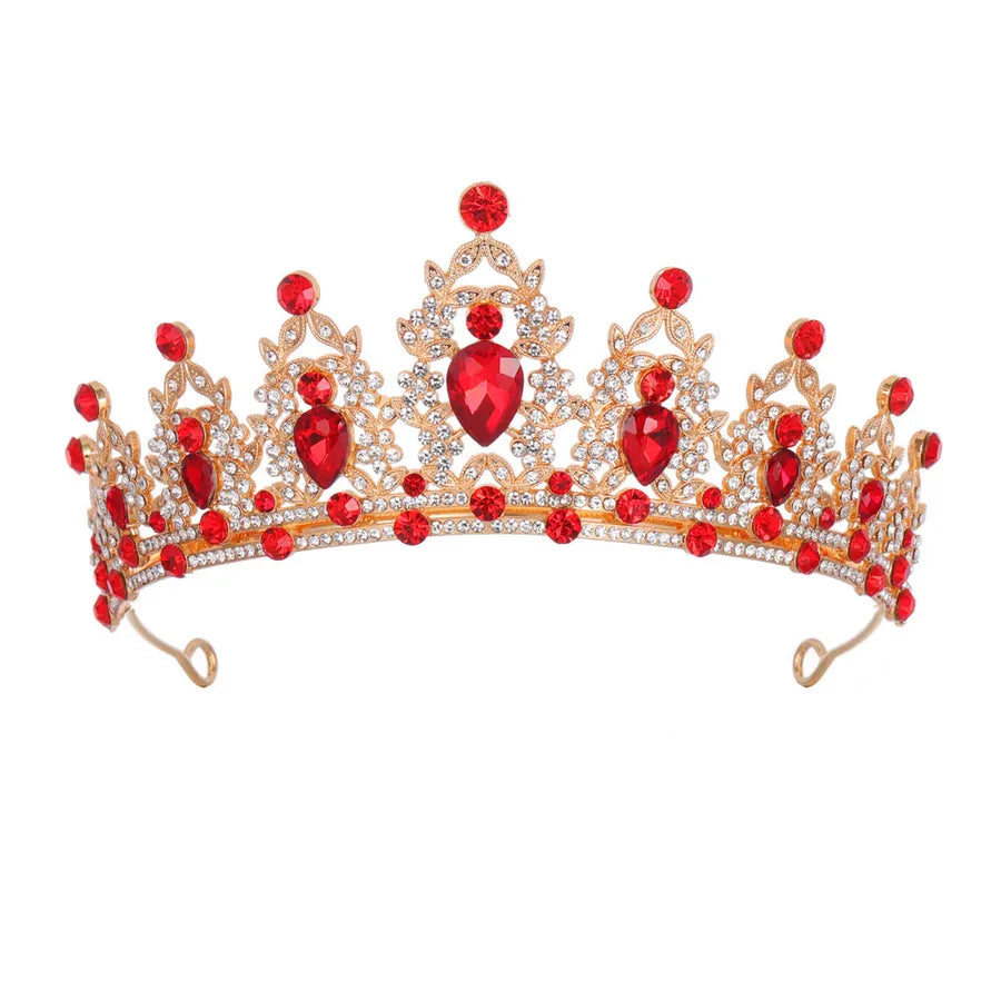 Fashion Women'S Crown Alloy Inlay Rhinestones Crown