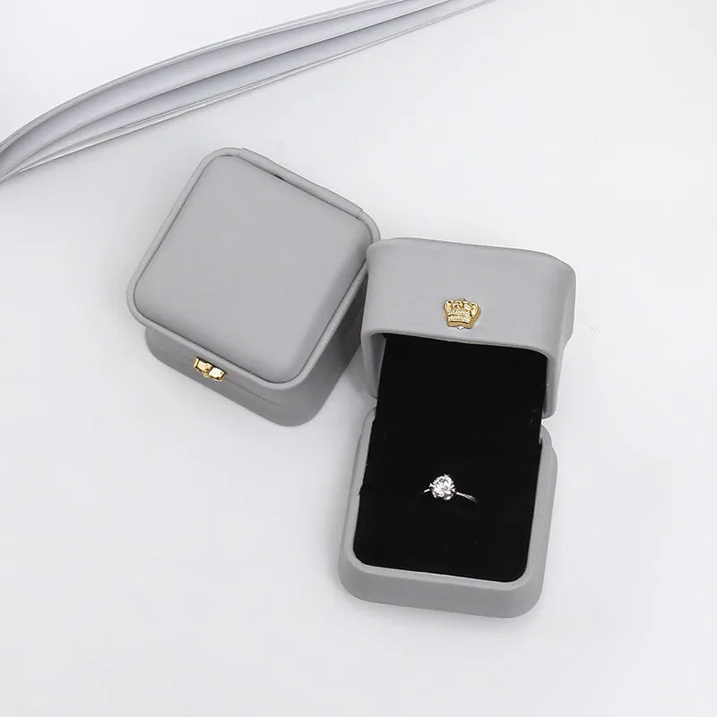 Elegant Simple Style Solid Color Pu Leather Jewelry Boxes 1 Piece