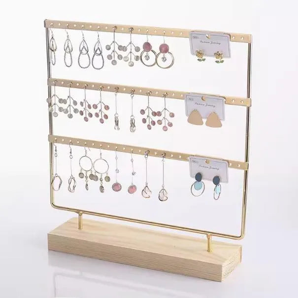 hot selling jewelry rack earrings display stand removable wooden bottom earrings Jewelry earrings storage rack