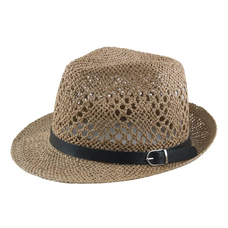 Unisex Casual Style Classic Style Solid Color Crimping Straw Hat