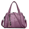 women's all seasons pu leather solid color elegant square zipper handbag