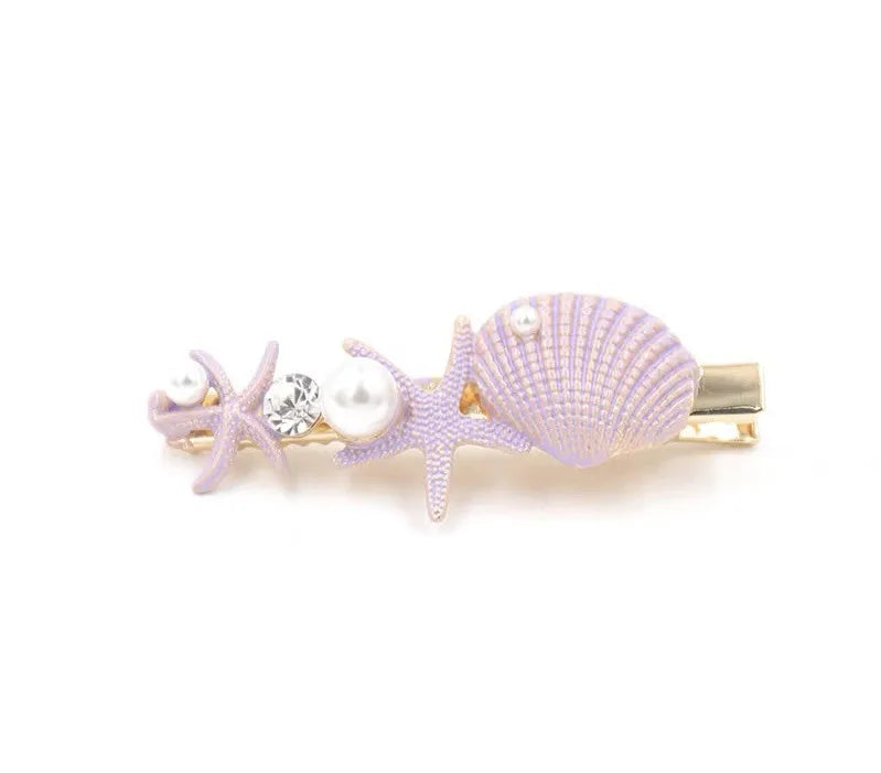 Marine Style Women's Starfish Shell Alloy Hair Clip