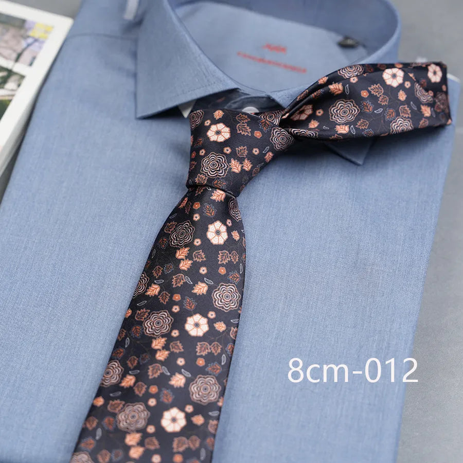 Casual Ditsy Floral Plant Polyester Yarn Men's Tie