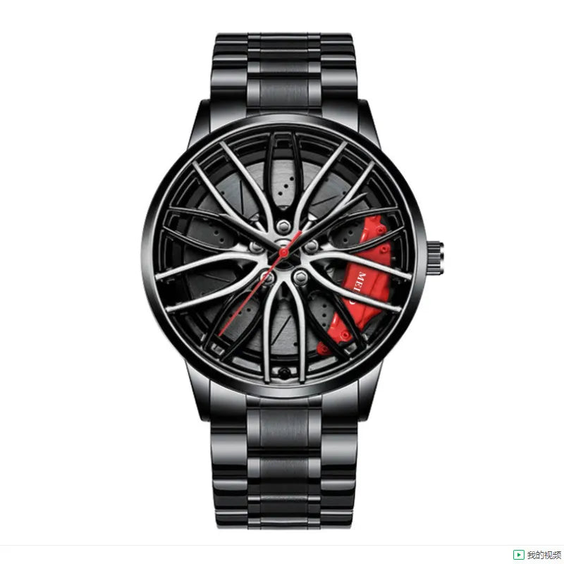 Casual Solid Color Single Folding Buckle Quartz Men's Watches
