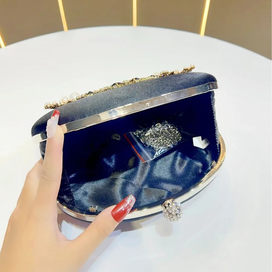 Elegant Diamond Embedded Women's Handbag New Fashion Shoulder Bag Luxury Sensation Clutch Purse For Dinner Party