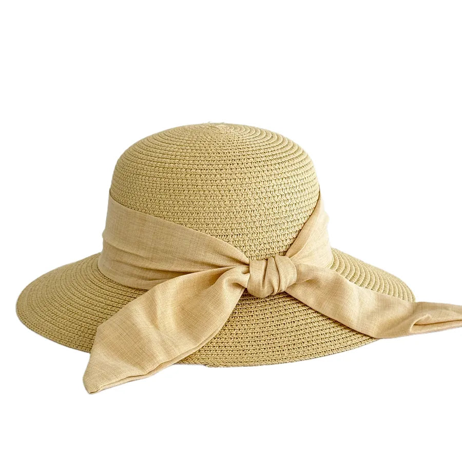 Women's Casual Style Elegant Streetwear Solid Color Big Eaves Straw Hat