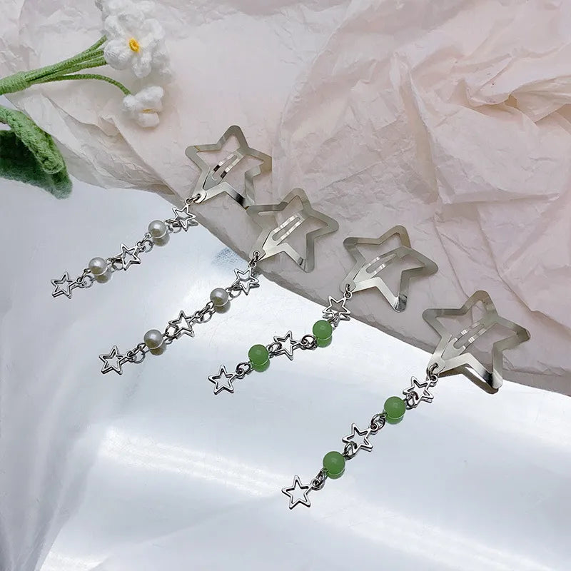 IG Style Y2K Women's Star Alloy Charm Hair Clips