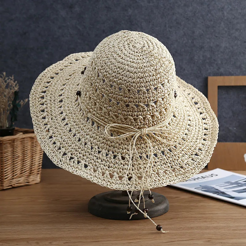 Women's Vacation Bow Knot Big Eaves Sun Hat