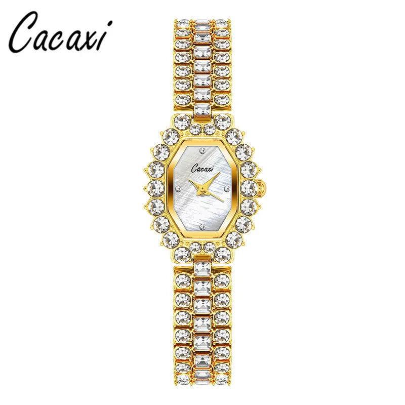 Luxurious Shiny Solid Color Jewelry Buckle Quartz Watch