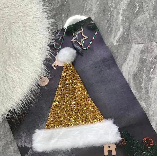 Christmas Basic Simple Style Color Block Nonwoven Party Festival christmas hat