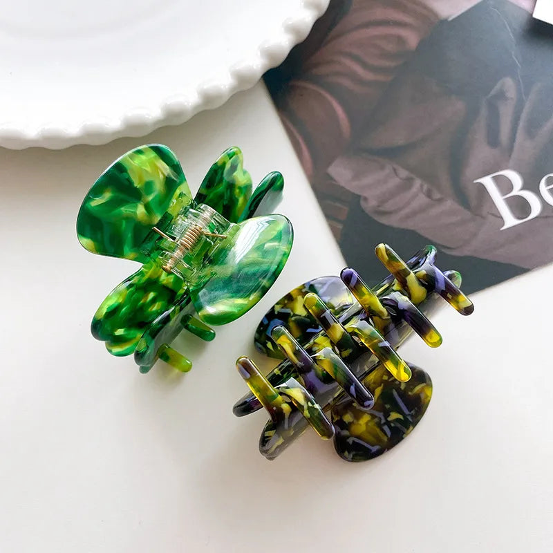 Dove Acetate Hair Accessories New Style Medium Size Half Updo Hair Clip Simple Shark Bite Hairpin For Women