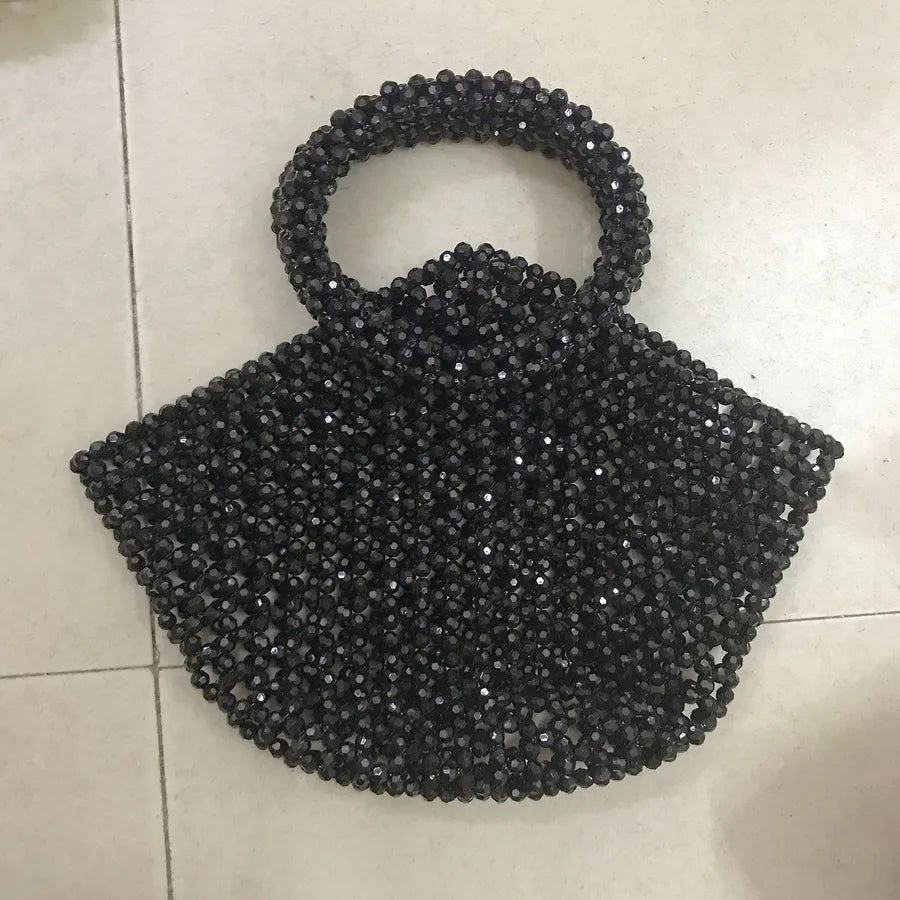Women's Large Arylic Geometric Elegant Vintage Style Streetwear Beading Shell Open Handbag