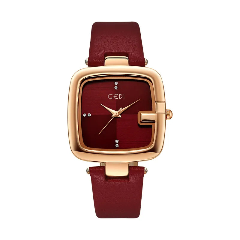 Simple Style Solid Color Buckle Quartz Watch Women's Watches