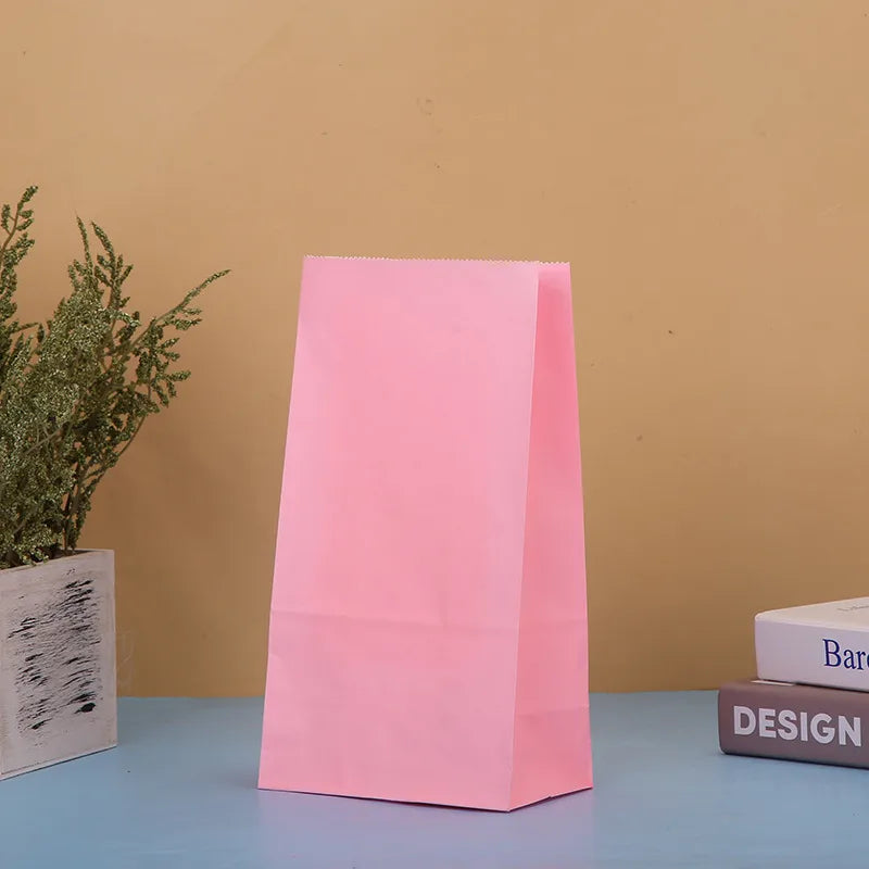 fashion solid color paper festival gift bags