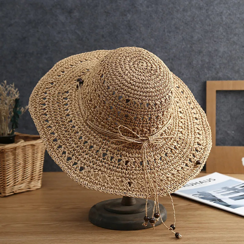Women's Vacation Bow Knot Big Eaves Sun Hat