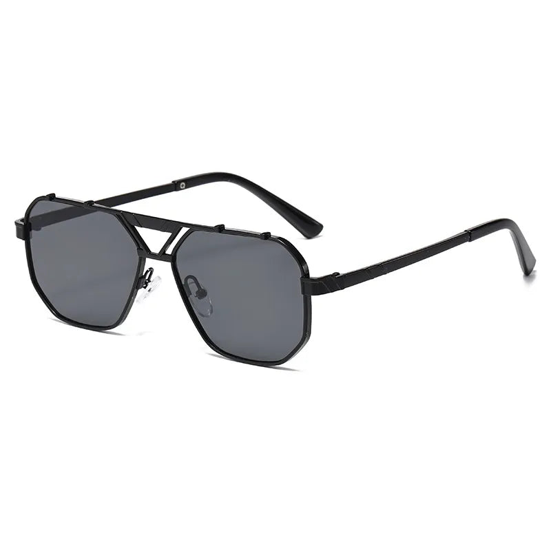 Personality Punk Street Geometric Ac Oval Frame Full Frame Women's Sunglasses