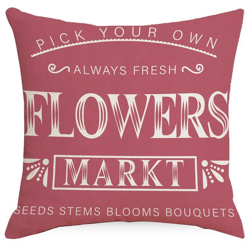 simple style classic style commute color block linen pillow cases