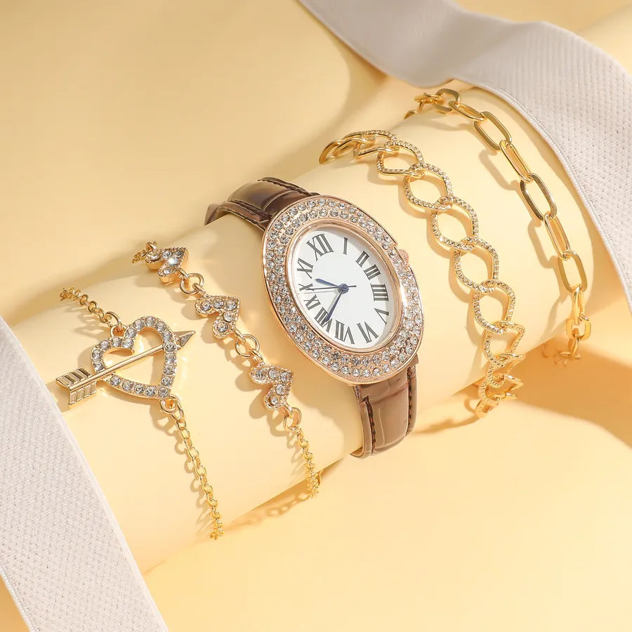 Casual Solid Color Buckle Quartz Women's Watches