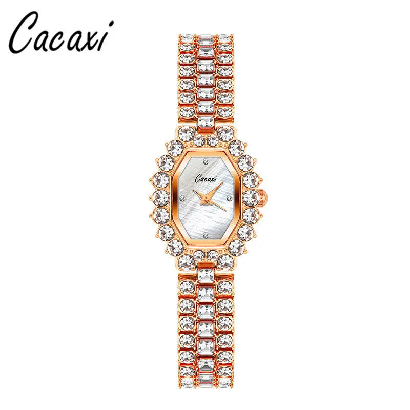 Luxurious Shiny Solid Color Jewelry Buckle Quartz Watch