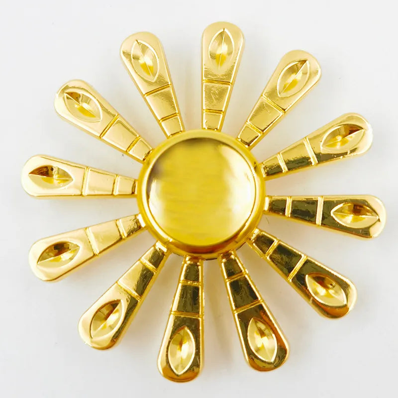 creative zinc alloy bronze hand spinner finger rotating decompression toy