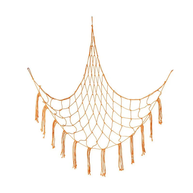 Cotton Rope Triangle Toy Net Pocket Hand-woven Children's Toy Storage Decorative Triangle Pocket Decorative Hanging Pocket