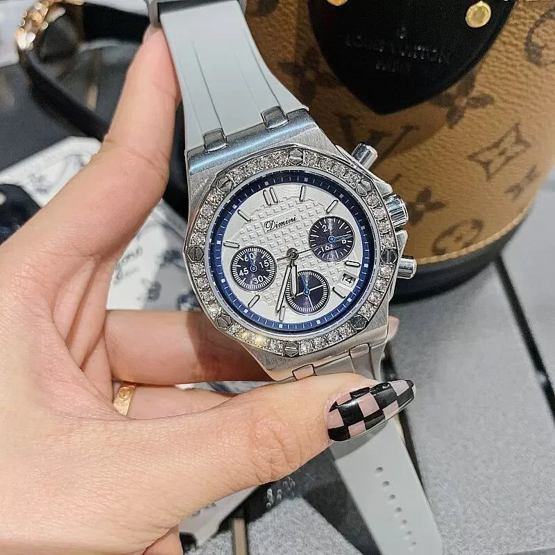 Casual Elegant Solid Color Buckle Quartz Watch Women's Watches