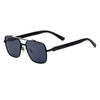 Vacation Solid Color Pc Gradient Tinted Lenses Square Full Frame Men's Sunglasses