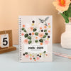 New A5 Spiral Notebook For Students -2026 Academic Year Course Planner Calendar Floral And Giraffe Patterned Notebook