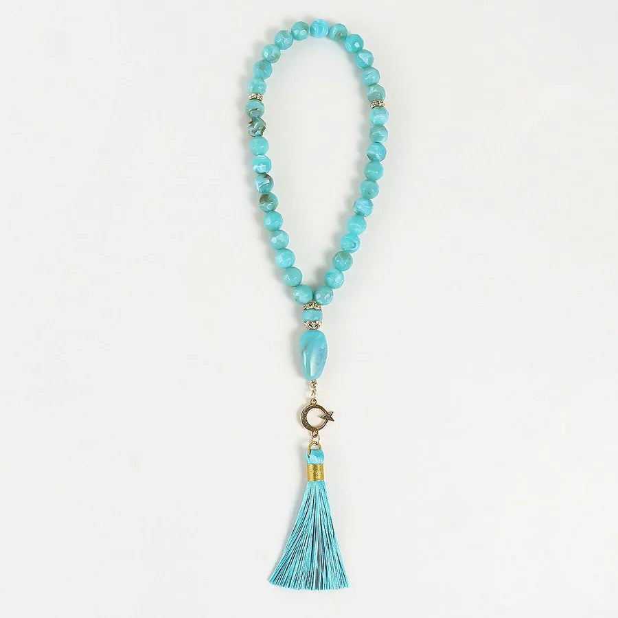 Classical Ethnic Style Round Tassel Arylic Alloy Wholesale Rosary