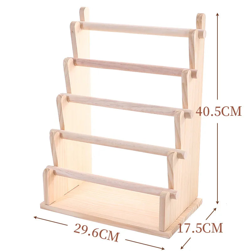 Solid Wood Bracelet Display Stand for Stall Buddha Beads Bracelet Stand Watch Jewelry Display Rack Hair Tie Storage