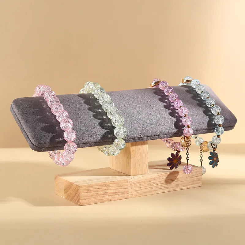Modern Style Classic Style Geometric solid wood Flannel Jewelry Display Jewelry Rack
