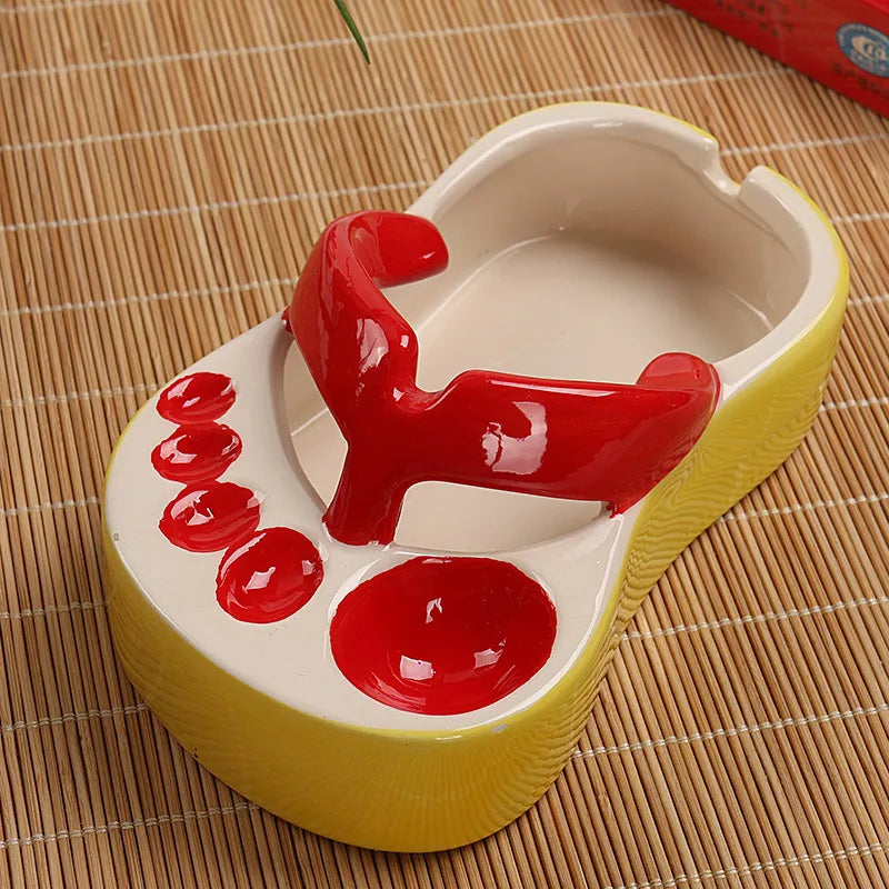 cute slippers white porcelain ornaments artificial decorations