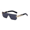 Vintage Style Hawaiian Geometric Pc Square Frameless Men's Sunglasses