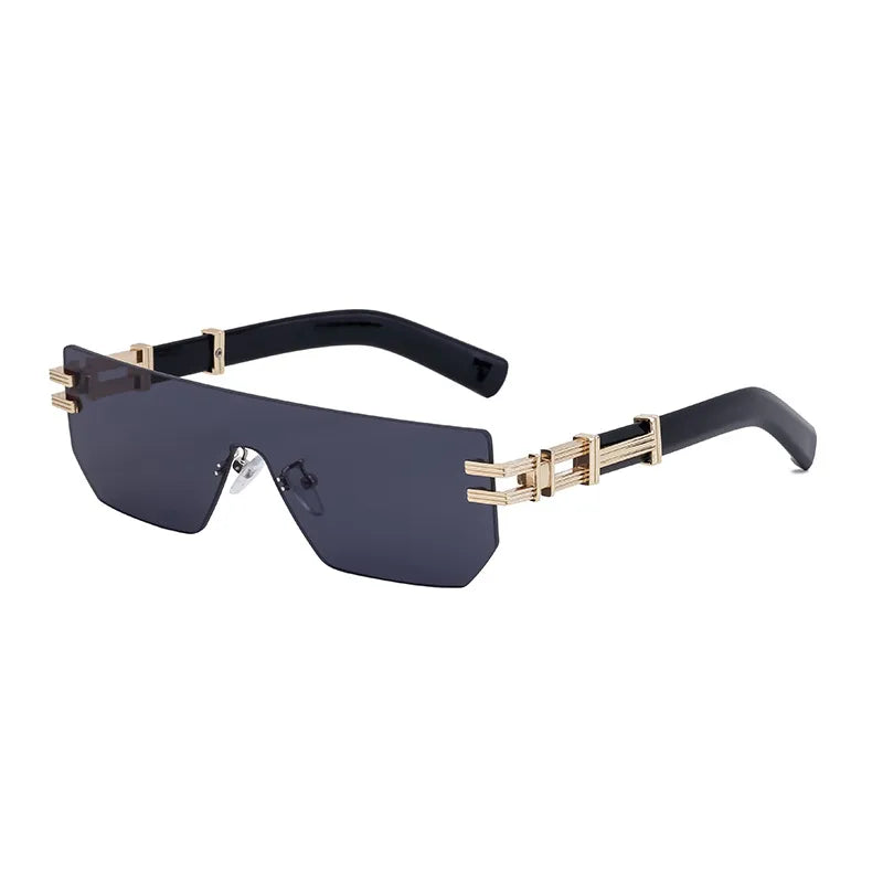 Vintage Style Hawaiian Geometric Pc Square Frameless Men's Sunglasses