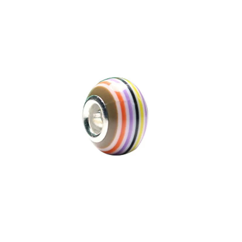 100 PCS/Package 8 * 14mm Resin Round Color Block Beads