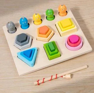 Building Toys Baby(0-2Years) Geometric Fish Wood Toys