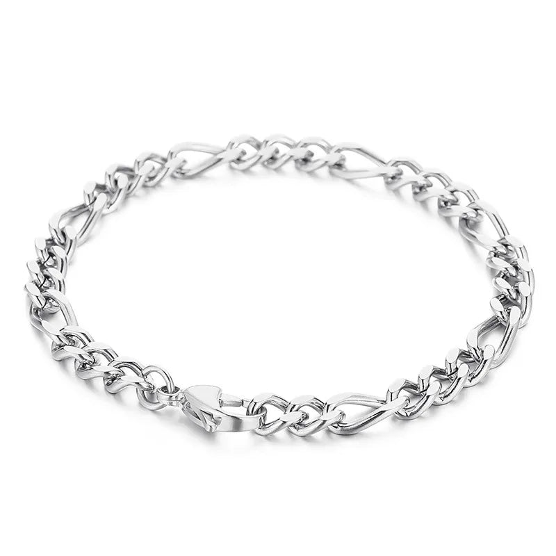 Simple Style Solid Color Stainless Steel Plating 18K Gold Plated Men's Bracelets