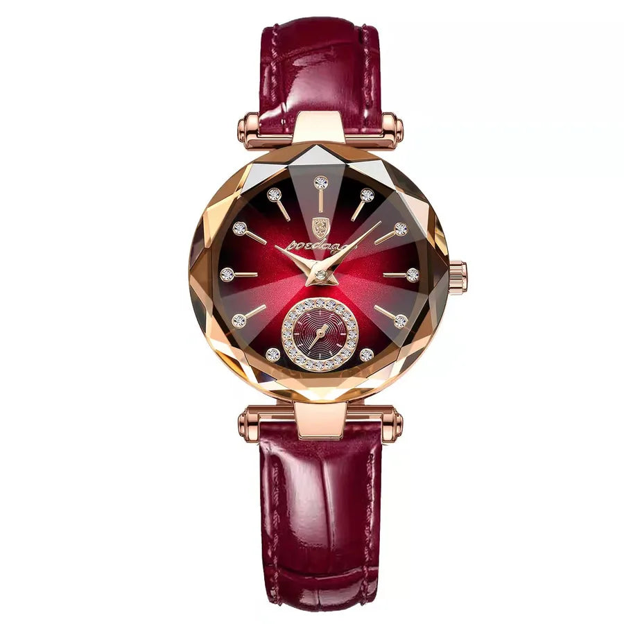 casual color block buckle quartz women's watches