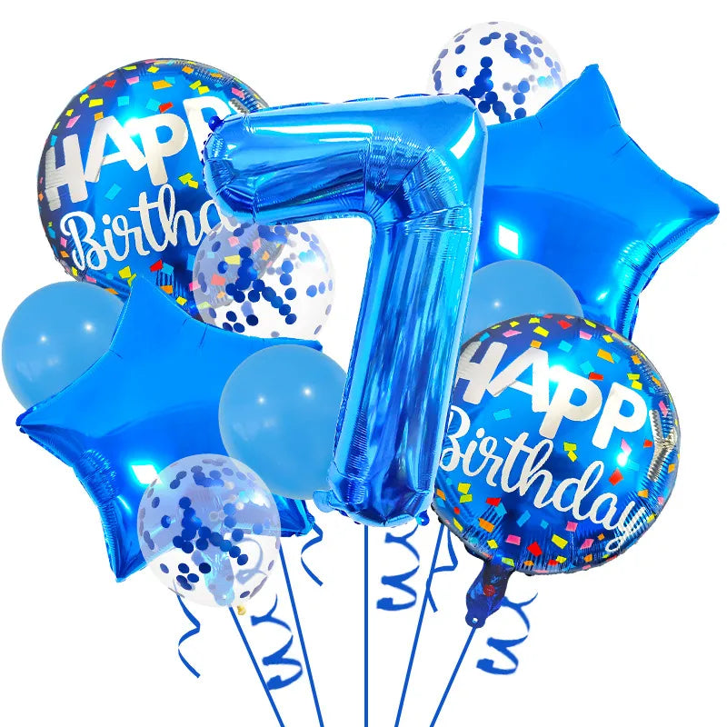 Birthday IG Style Letter Number Star Aluminum Film Party Festival Balloons