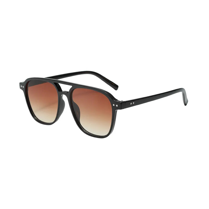 Casual Retro Streetwear Solid Color Pc Square Full Frame Men's Sunglasses