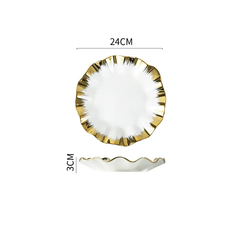 Elegant Stripe ceramics plate 1 Piece