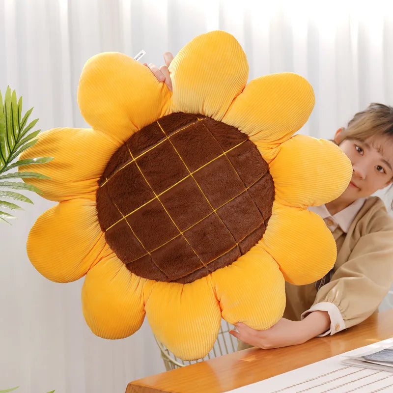 pastoral sunflower pp cotton throw pillow