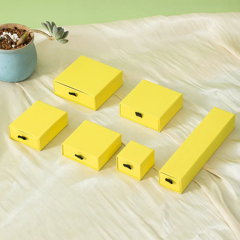 Basic Solid Color Paper Jewelry Boxes