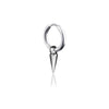 punk titanium steel earrings single point triangular cone earrings single
