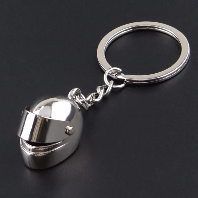 Personalized motorcycle helmet small gift key chain creative car advertising car key chain pendant