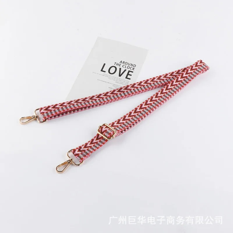 Polyester Geometric Bag Strap