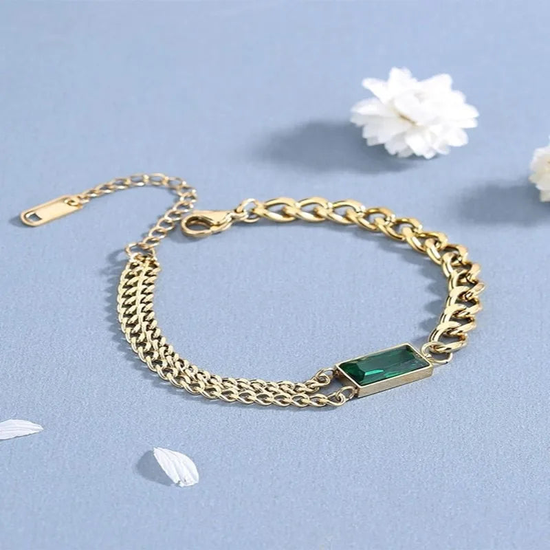 Vintage Style Simple Style Roman Style Roman Numeral 304 Stainless Steel Cuban Link Chain Curb Chain Bracelets Bangle In Bulk